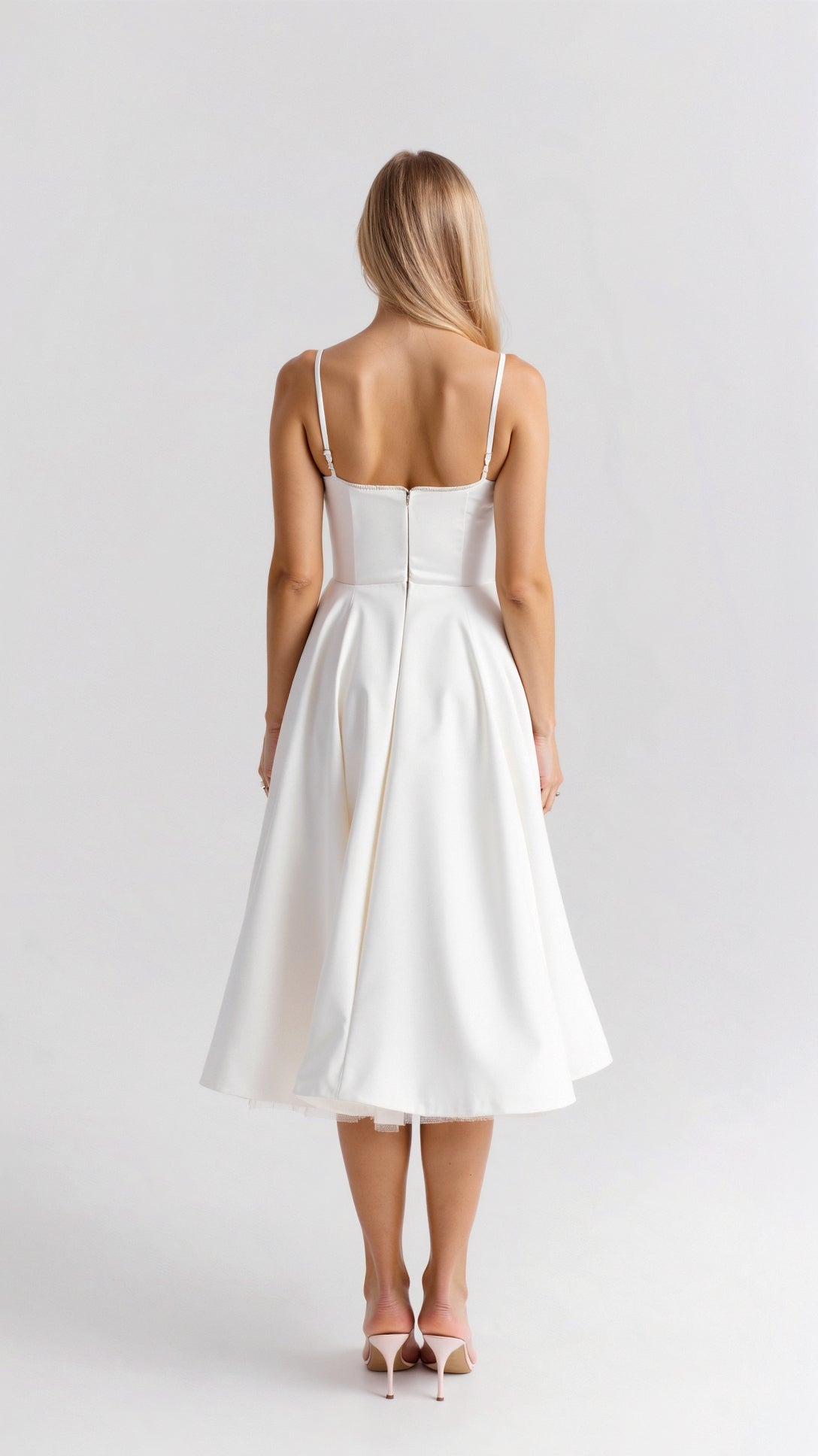 Valentina | Elegant White Tulle Cocktail Dress for Women
