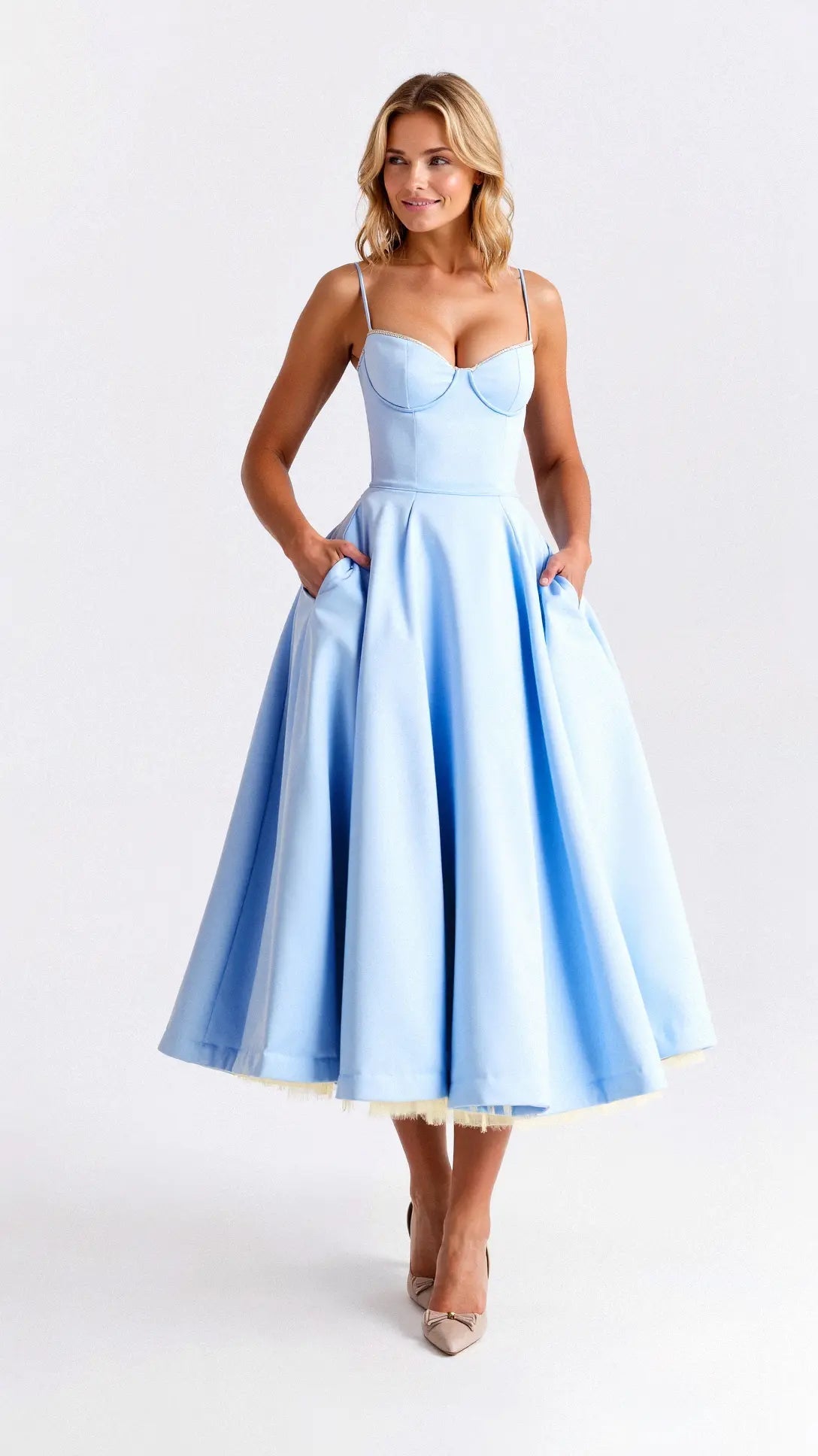 Valentina | Elegant White Tulle Cocktail Dress for Women