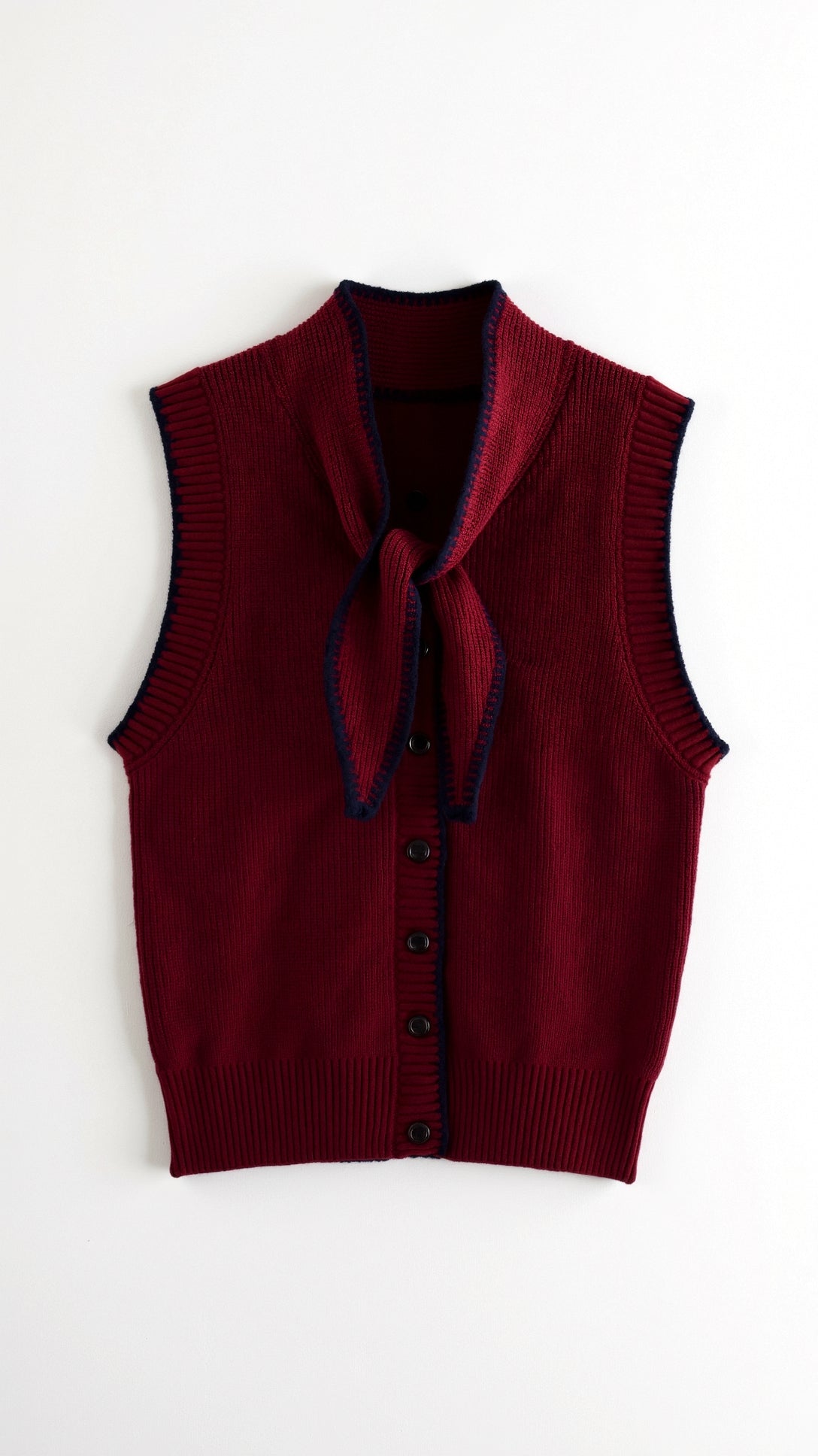 Federica | Women’s Vest Top Navy Soft Knit