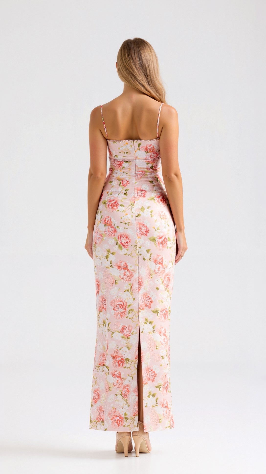 Francesca | Women’s Pink Bodycon Maxi Dress