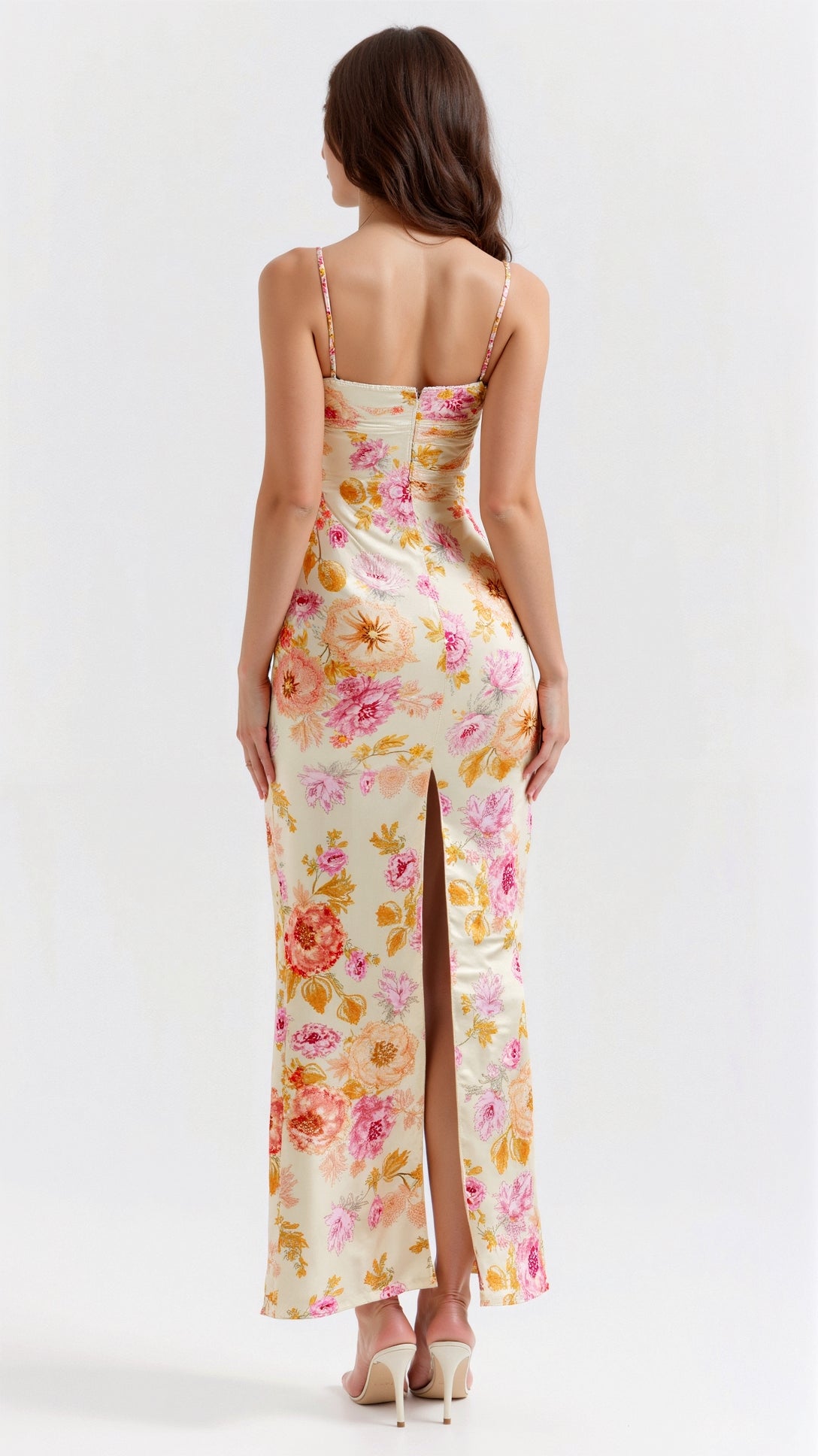 Francesca | Women’s Pink Bodycon Maxi Dress