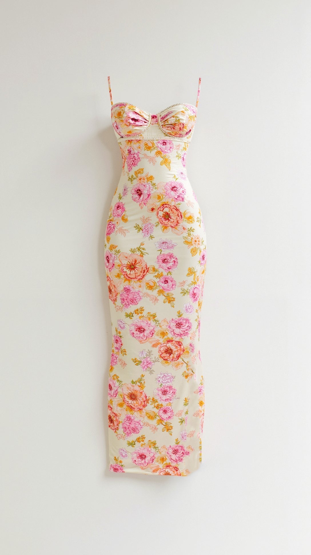 Francesca | Women’s Pink Bodycon Maxi Dress