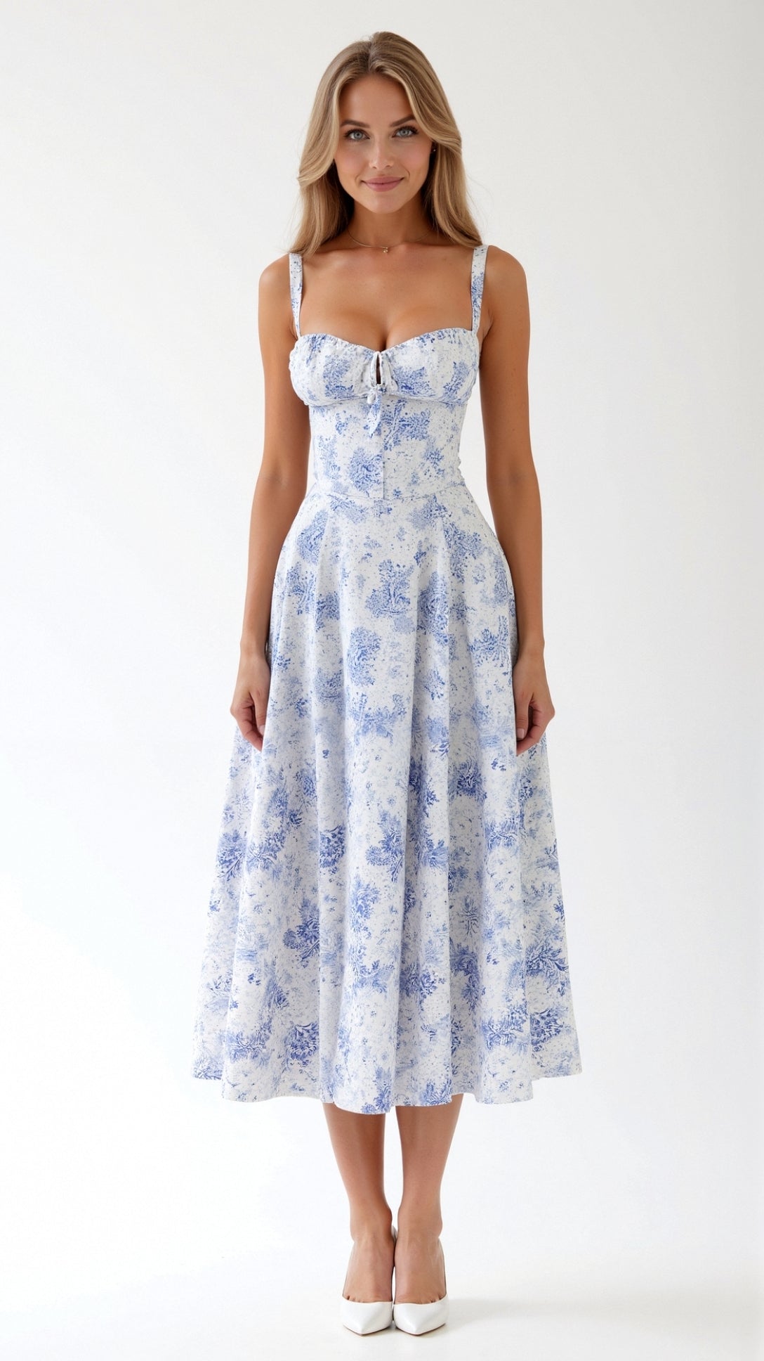 Diana | Blue Women’s Midi Dress Fabric Blend