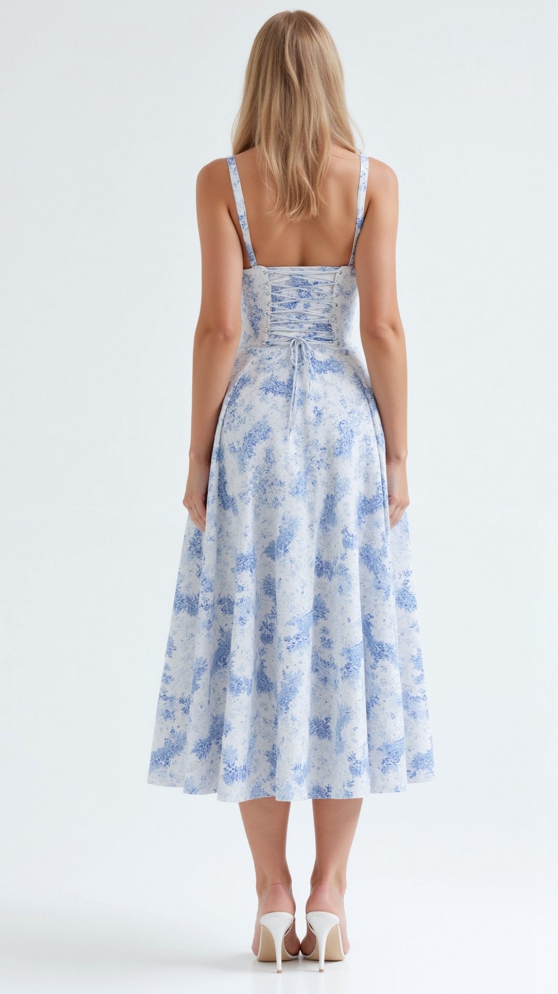 Diana | Blue Women’s Midi Dress Fabric Blend
