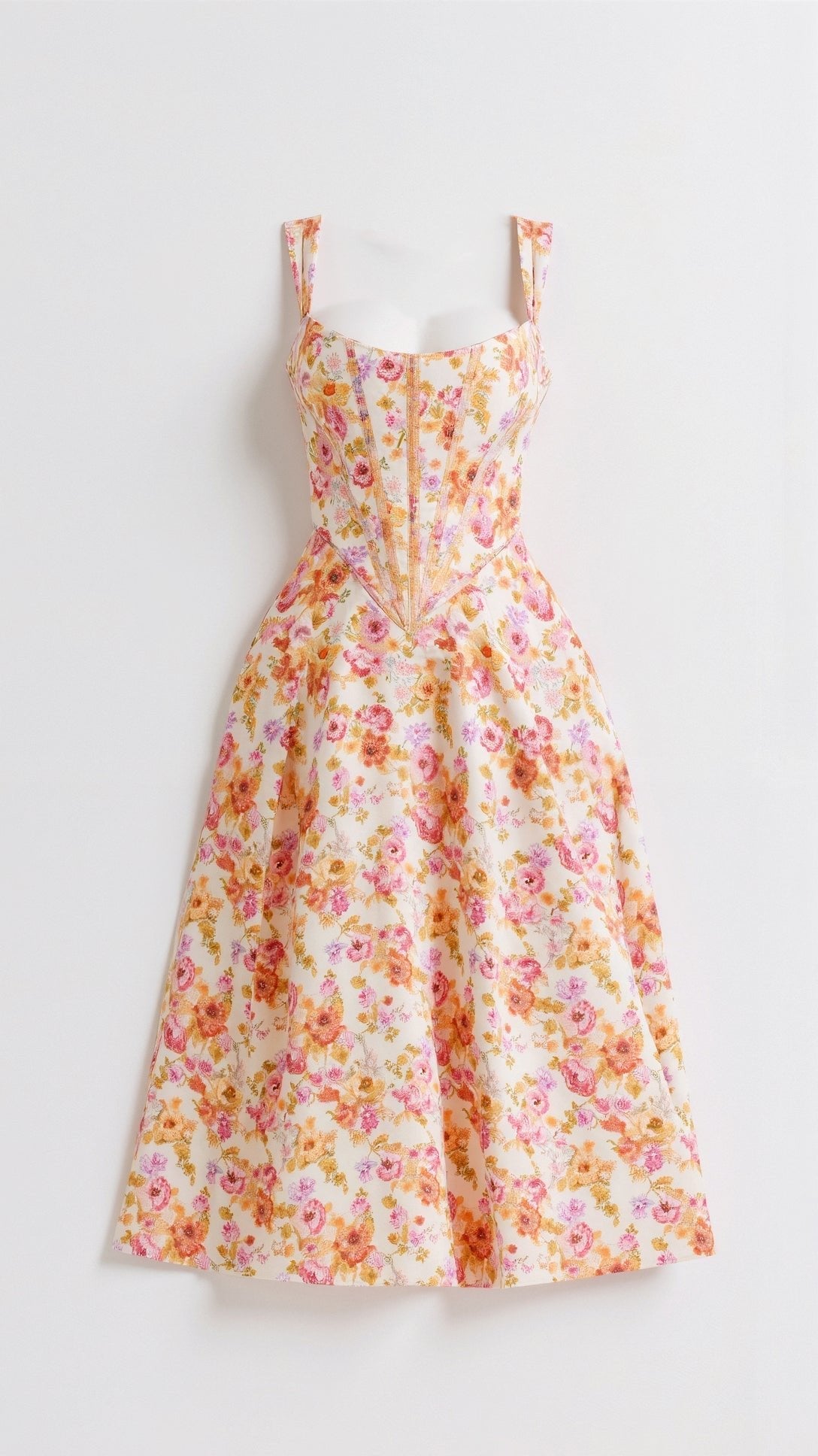 Valentina | Women’s Floral Jacquard Midi Dress