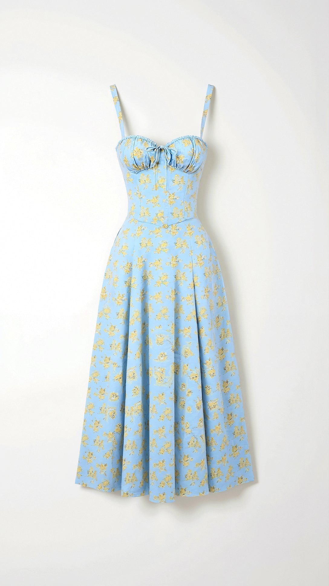 Aurora | Women’s White Midi Dress Blend Fabric