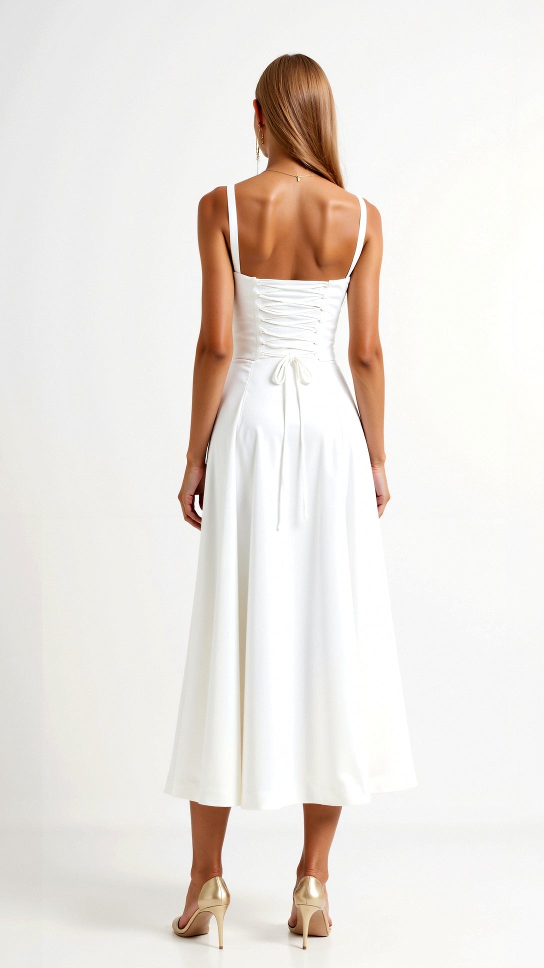 Chiara | White Women’s Summer Midi Dress