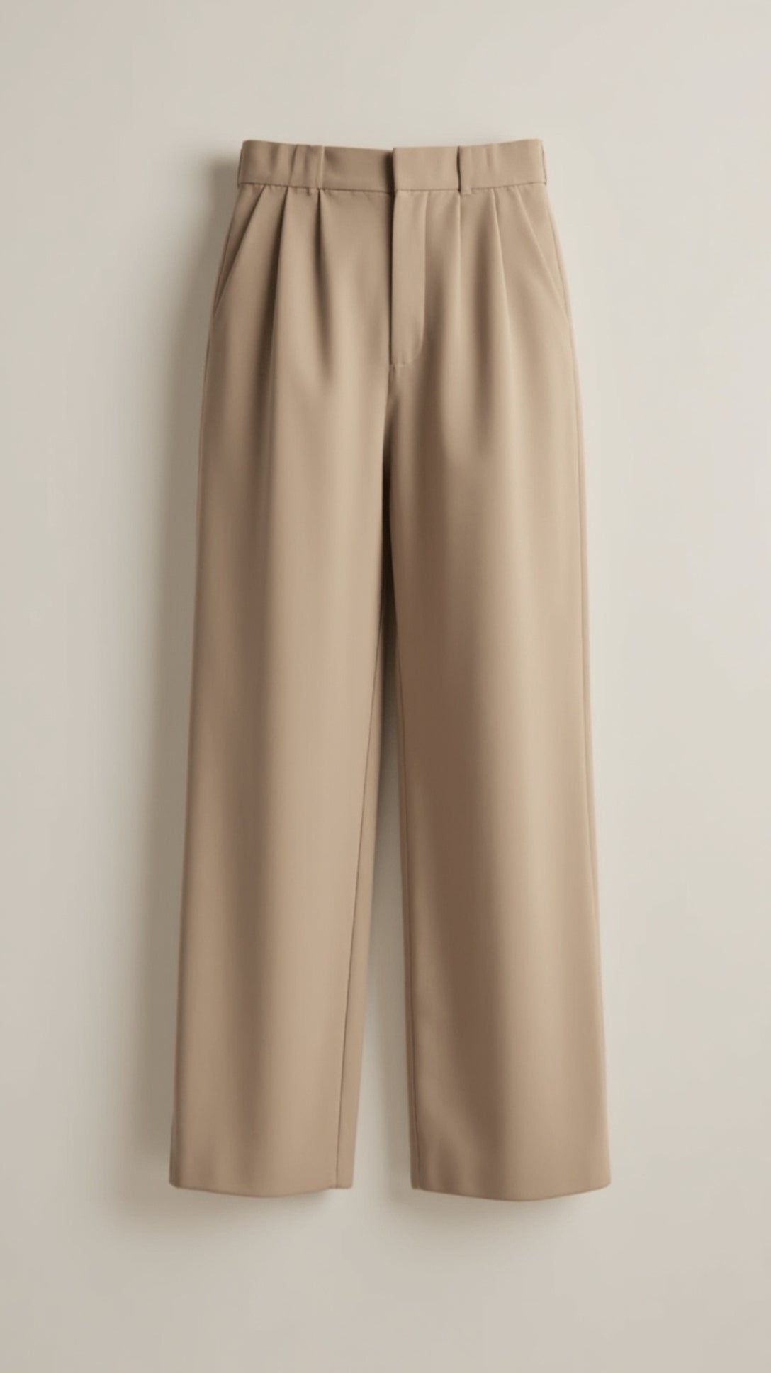 Diana | Beige Women’s Wide Leg Trousers Lightweight Material