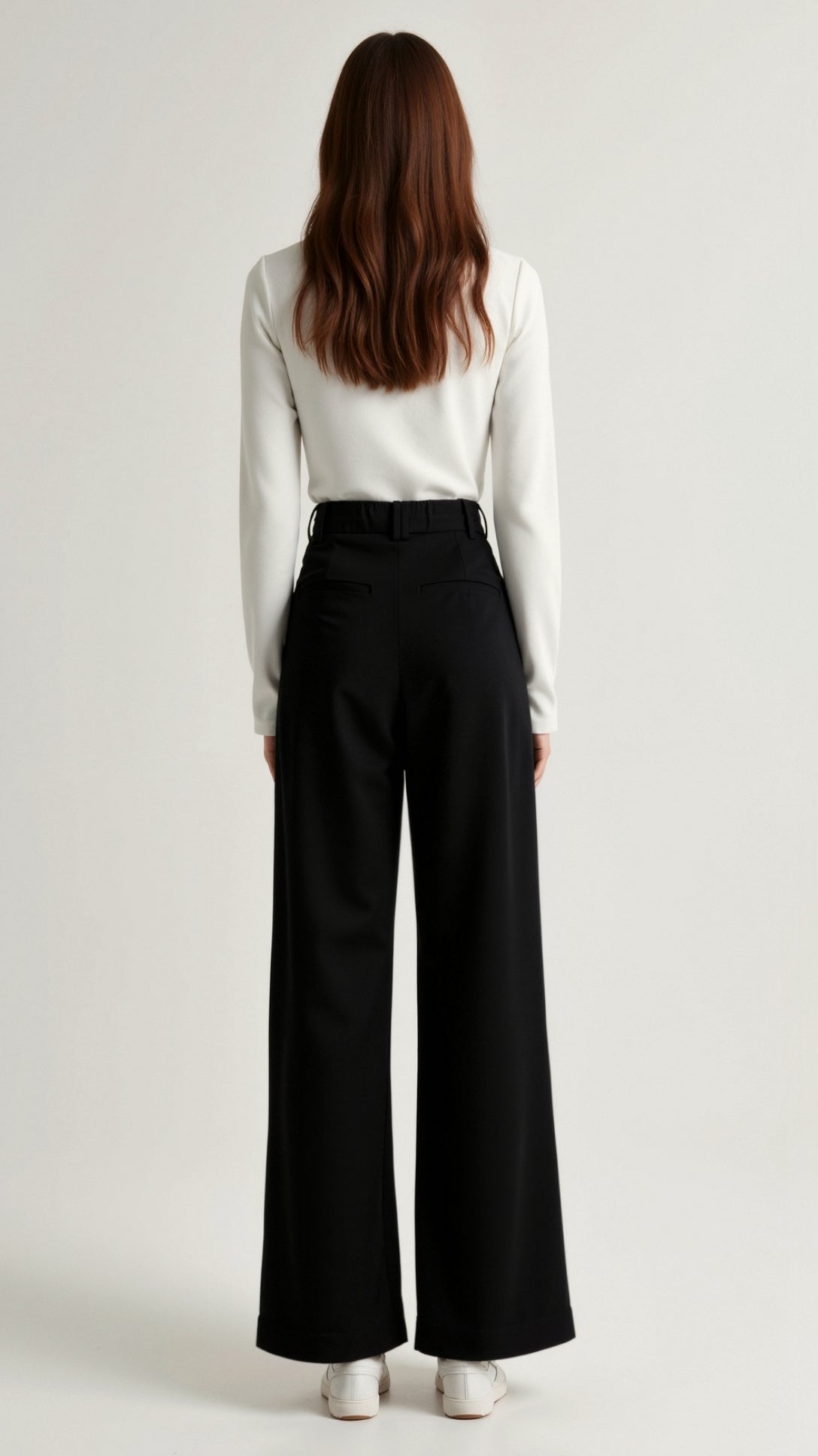 Diana | Beige Women’s Wide Leg Trousers Lightweight Material