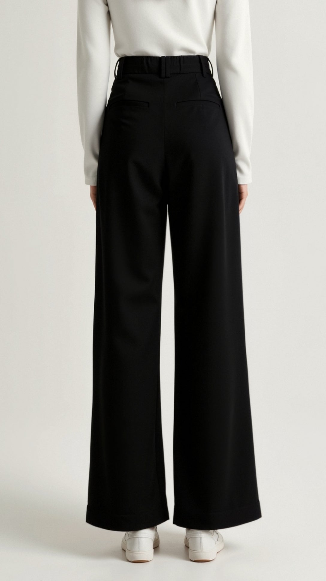 Diana | Beige Women’s Wide Leg Trousers Lightweight Material